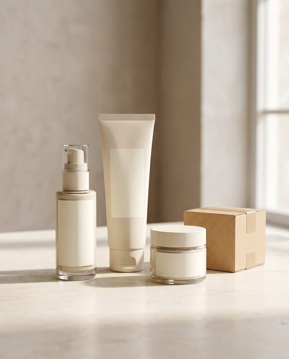Authentic skincare products in their original UK packaging