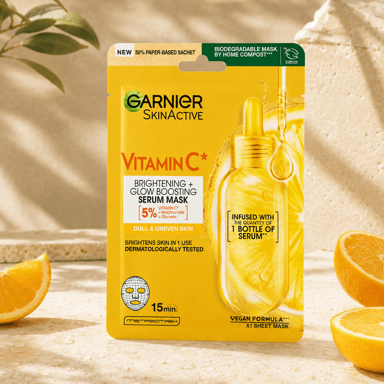 Vitamin C Brightening + Glow Boosting Serum Mask (28g) alternate view