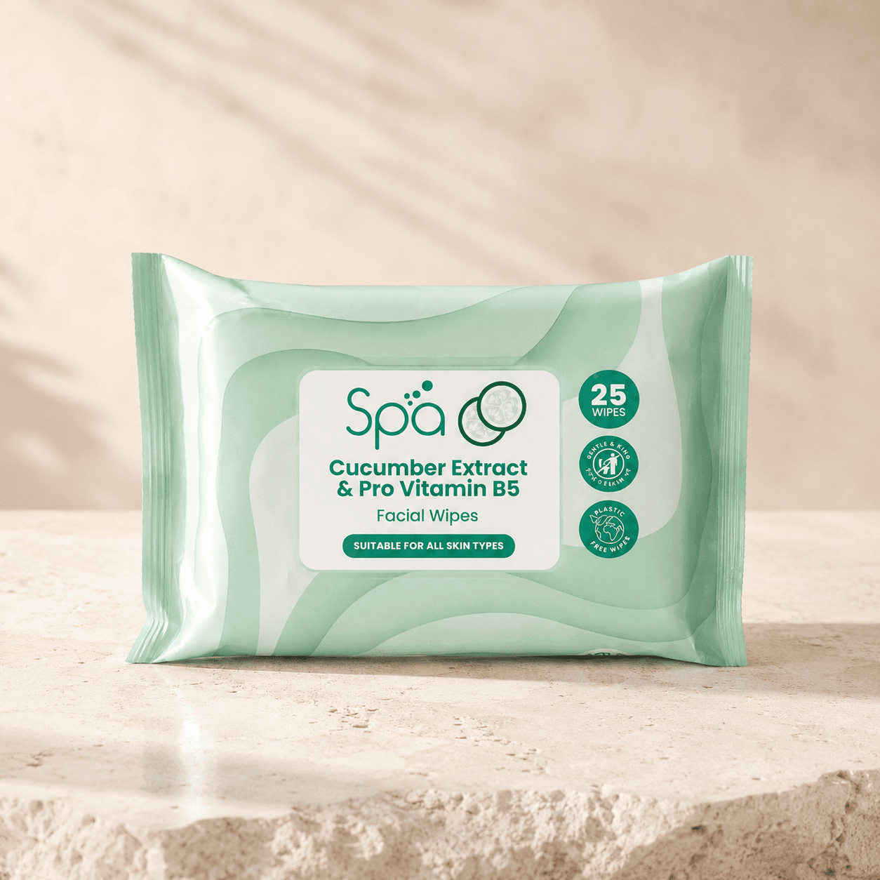 Cucumber Extract & Pro Vitamin B5 Facial Wipes (25 wipes)